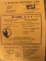 Buxton V Altrincham Northern Premier League Programme April 1978.