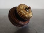 Antique Brass & Ceramic Light Switch Dolly Toggle Victorian Jelly Mould Pattress