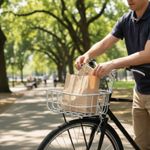 Front Bike Basket Large Capacity Aluminum Cycle Basket for Shopping