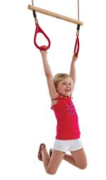 Kids Garden Gymnastic Bar, Outdoor Gymnastics Swing, Outdoor Swing Bar - Red