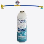 Car R1234yf AC Aircon Air Con Conditioning Topup Refill Regas Kit+ Hose Gauge