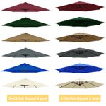 Replacement Fabric Parasol Garden Canopy 2m 2.5m 2.7m 3m Cover 6 8 Arm Umbrella