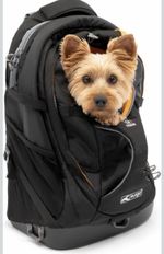 Kurgo G-Train Dog Carrier Backpack, Black, for Small Dogs up to 11kg, Laptop Car