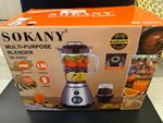 SOKANY SK-03031 800W 1.5L Glass Blender 5-Speed Ice Crush + Grinder Cup