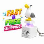 Seagull Mine Keychain,Button with Sound Rechargeable keyboard Clicker Fidget Toy