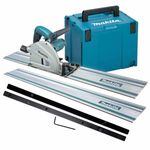 Makita SP6000J2 Plunge Saw with 2 x 1.5m Guide Rails, Connector Bar & Case 240V