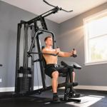 Multi Gym w/ Adjustable Seat & Back, Home Gym Machine w/ 45kg Stack, Refurbished