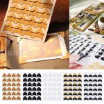 120 Self-adhesive Photo Corner Stickers Picture Corners Mounts Gold Silver White