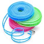 Portable Windproof Clothesline Anti-Skid Fence-Type Travel Camping Washing Line