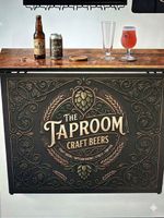 PORTABLE BAR PERSONALIZED GRAPHICS  COCKTAIL BAR EVENTS CATERING CORP BRANDING