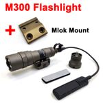500lm mini Weaponlight M300B LED Flashlight For Rifle 20mm Pic Rail + Mlok Mount