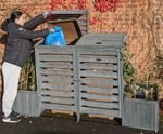 Double Bin Store Planters 2 Recycle Boxes BinGarden 4-in-1 Storage Wheelie Cover
