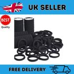 100x Strong Black Elastic Hair Bobbles Soft No-Snag Bands Women Girls Endless