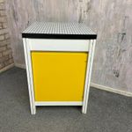 Vintage Ply Kitchen Unit Gingham Top Pull Out Double Extension Space Saver