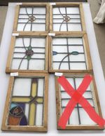 Stained Glass leaded window Vintage X1
