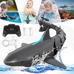 2.4GHz Remote Control Shark Electric Racing Boat RC Shark Swim Prank Play Toy UK