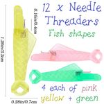 12 x Fish Needle Threaders - Sewing + Embroidery Thread Notions Tools