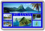 FRIDGE MAGNET - ST LUCIA - Large - Caribbean TOURIST
