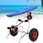 100Kg Foldable Kayak Trolley Cart Carrier Pneumatic Tyres Canoe Boat Board
