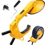 Wheel Clamp Heavy Duty Steel Car Van Safety Lock For Caravan Trailer Yellow