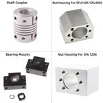 Nut Housing & BK/BF12/10/15 Set & Shaft Coupler for SFU/RM1605/1204/2005 CNC DIY