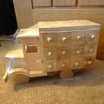 The Works Create Your Own Wooden Advent Truck Toy with Drawers