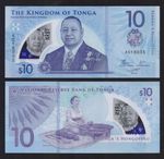 TONGA: B227a P#W52a 10 Tonga Pa'anga (2023) Uncirculated Polymer Banknote.