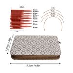 Circular Knitting Needle Set Aluminium 3 To 6mm Smoothing Interchangeable Part.