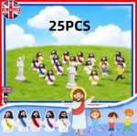 25 Pack Easter Mini Jesus Figurines  Original Design Rubber Little Jesus Figures
