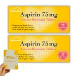 2 x Aspirn 75mg GASTRO-RESISTANT ENTERIC COATED - MAX 1 PER TRANSACTION