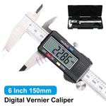 LCD 6" 150mm Digital Vernier Caliper Stainless Steel Micrometer Electronic Tool