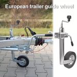 New Heavy Duty Caravan Jockey Wheel & Clamp 48MM Trailer Plastic Rim Wind Handle
