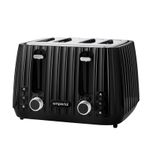 Emperial 4 Slice Toaster High Lift 7 Browning Levels Defrost Reheat - Black