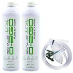 O-2GO 18L Oxygen Can with Mask and Tube Revitalize 95% Pure O2 (2 cans 1 mask)