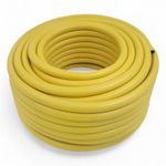 Heavy Duty Garden Hose Pipe Reel Yellow Anti-kink Reinforced Outdoor Hosepipe