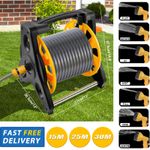 Compact Garden Hose Reel 15M/25M /30M + Spray Gun Water Pipe with Fittings