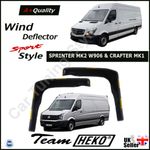 MERCEDES SPRINTER MK2 & VW CRAFTER MK1 2006-2018 2-pc Wind Deflectors HEKO
