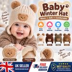Baby wool hat cute bear ear protection hat children winter thickened warm