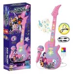 Girls Microphone Guitar MP3 Music Player Magic Light  Up Guitar Microphone -kids