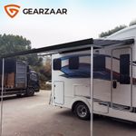 2.6m-4.5m Caravan Awning Wind Roll Out Sun Canopy Camper Van Motorhome W/ Switch