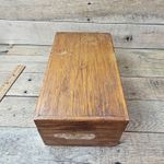 Vintage Artist Peters Wood Products Oak Rotating Recipe Card Box 1985 Index File