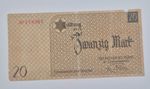 Poland WWII Litzmannstadt Lodz Ghetto, 20 MARK, 1940 BANKNOTE