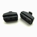 2X FRONT SUN VISOR HOOK CLIPS BLACK FOR SEAT / SKODA / VOLKSWAGEN 3B0857561B