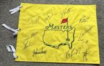 Masters Golf Flag Hand Signed By 11 Masters Champions with COA