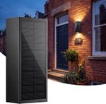 Solar Wall Lights Outdoor, Dusk to Dawn up down Wall Light, Dual USB & Solar Pow