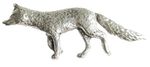 Fox Finely Handcrafted in Solid Pewter In UK Lapel Pin Badge