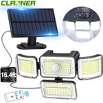 LED Solar Power PIR Motion Sensor Wall Light Outdoor Garden Security Street Lamp