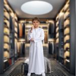 KIDS WHITE UAE THOBE Long Sleeves Zip Pockets Teenager Eid Umrah Hajj Musolla