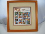 1999 PALAU ENVIRONMENTAL HEROES OF THE 20TH CENTURY FRAMED PLATE BLOCK STAMP