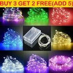 Fairy String Lights Micro Rice Copper Wire Xmas Light 2-10M LED Battery Operated